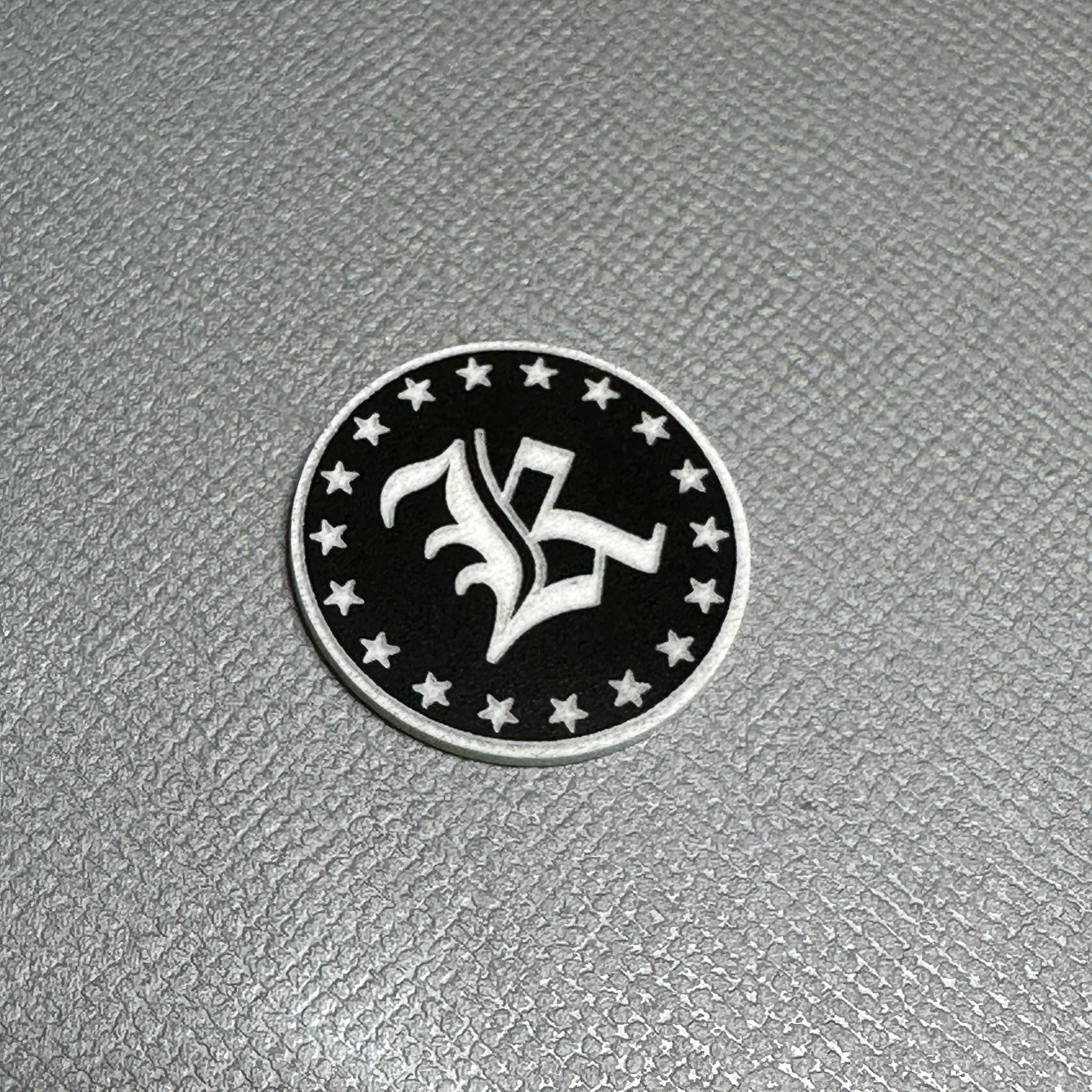 ◆オーダーメイド◆ コクヨ ツールペンスタンド Haco・biz 【固定ベルト用バッジ・スター イニシャル】 各色