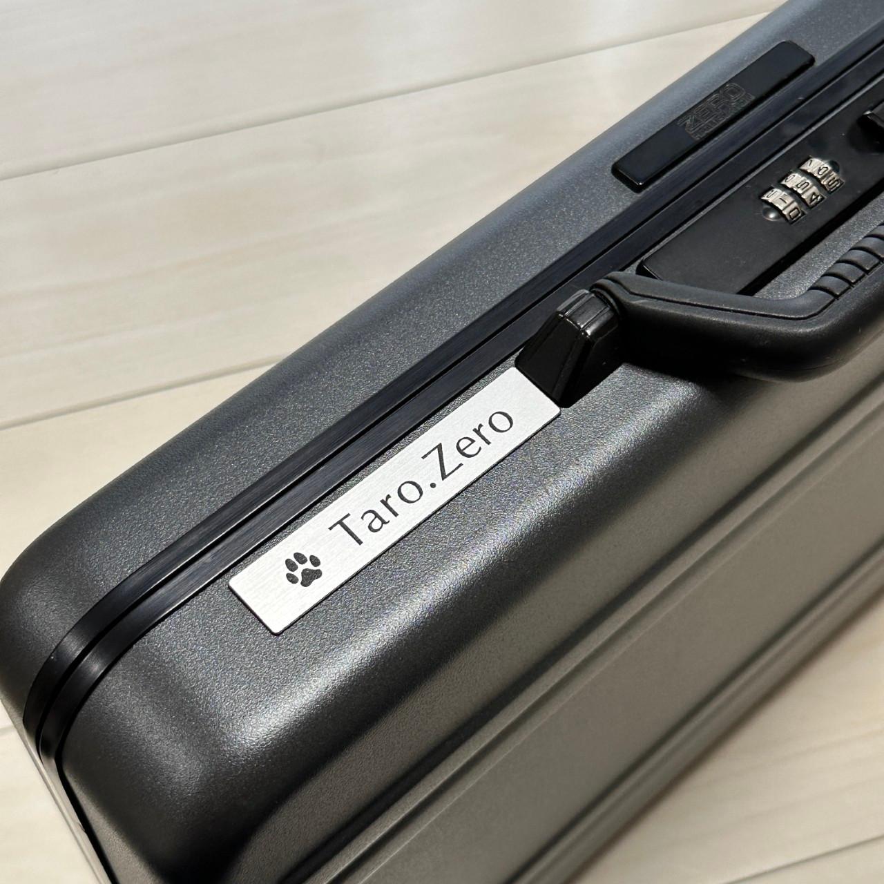 ◆オーダーメイド◆  カスタムプレート 1枚 銀x黒 薄型 ■ ZERO HALLIBURTON RIMOWA などに